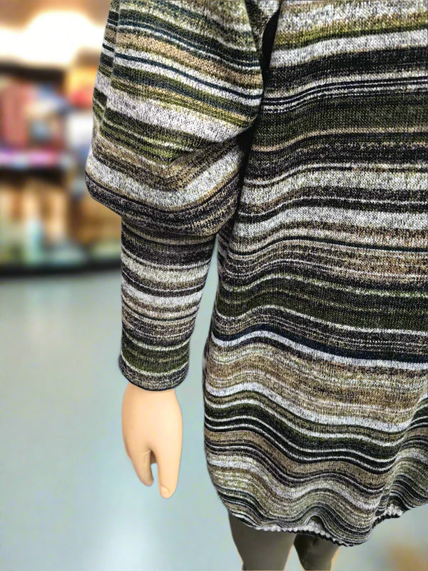 EarthTone Bubble Sleeve Sweater