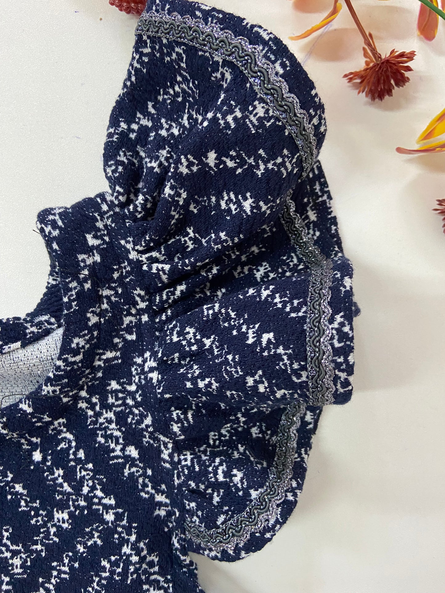 Navy Textured Dress