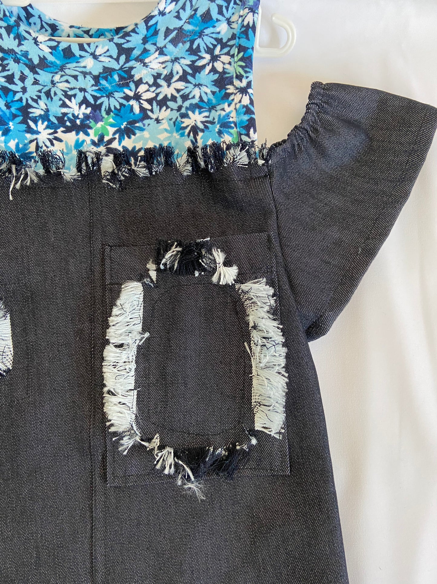 Girls' Denim Patch Dress