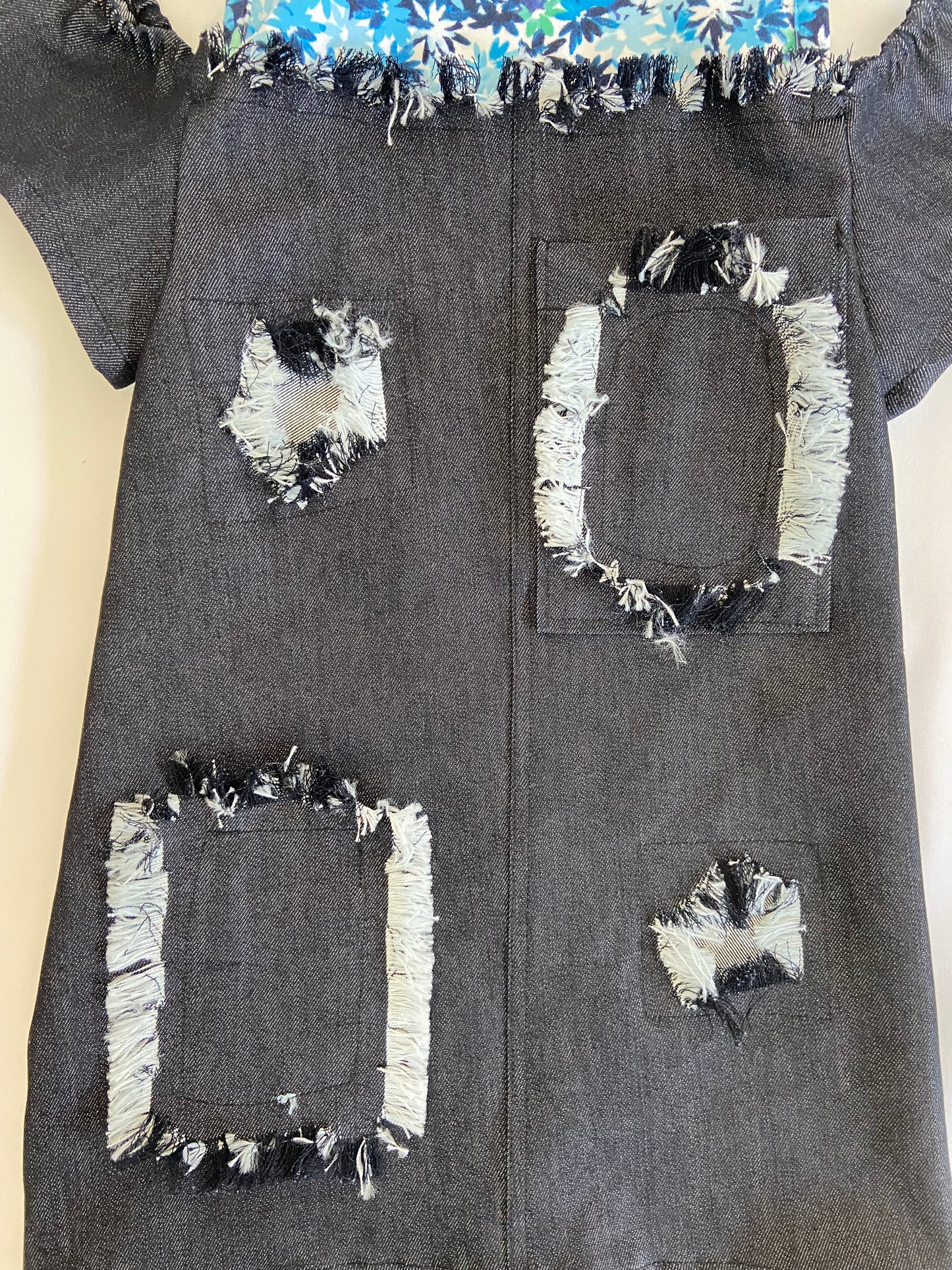 Girls' Denim Patch Dress