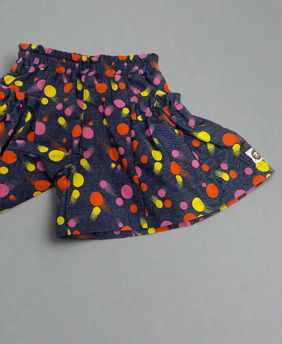 Multi-Color Flared Shorts