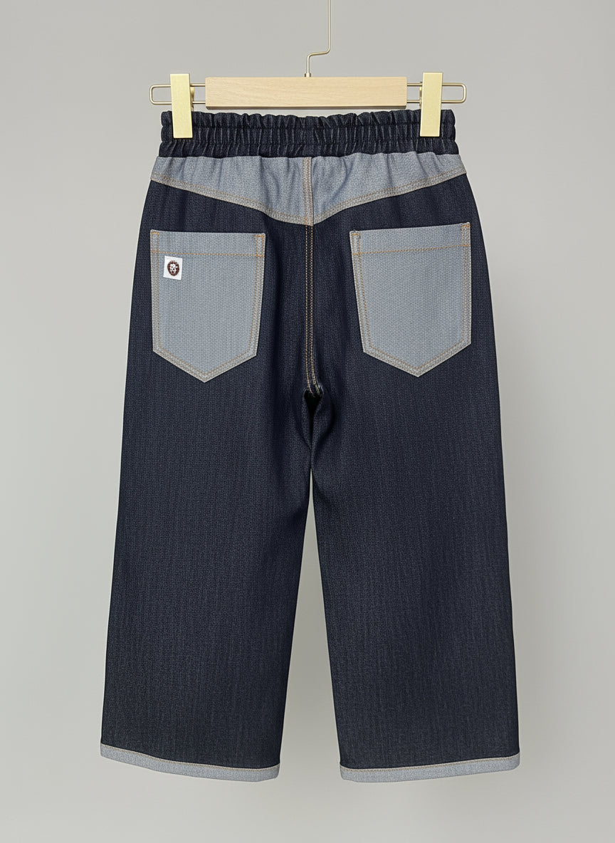 Patchwork Baggy Denim Pants