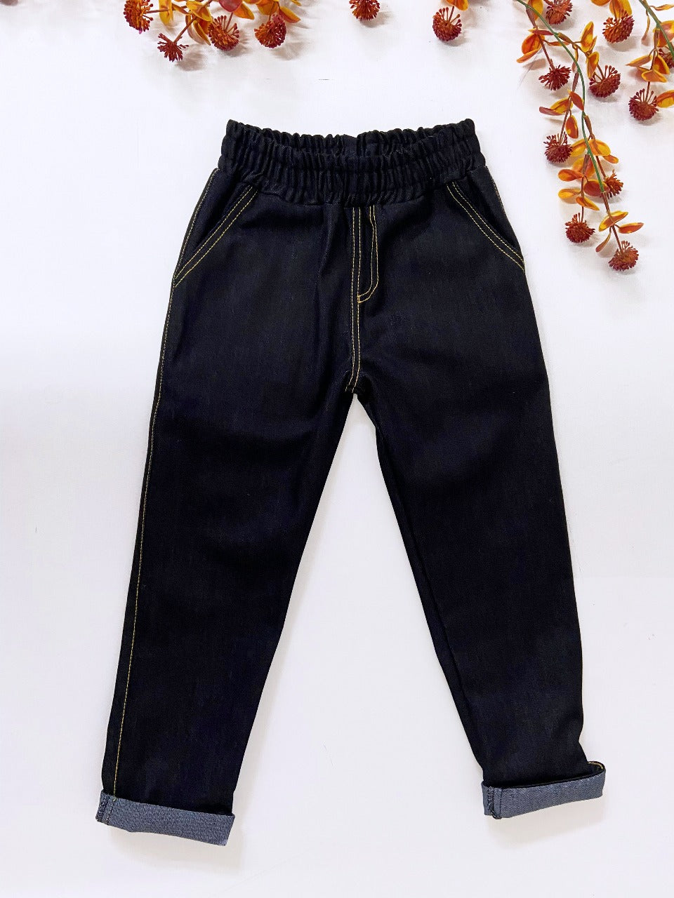 Unisex Kids’ Denim Hoodie Set – 2-Piece Outfit