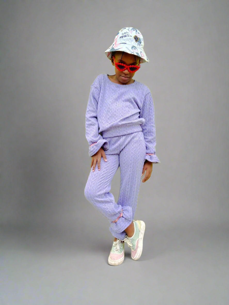 Lilac Knitted outfit set