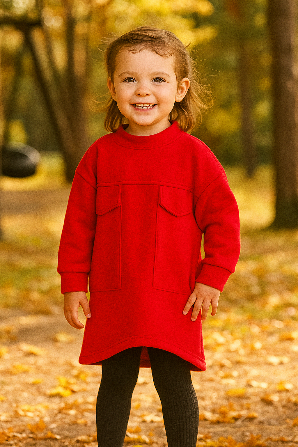 Pocket Me Red Sweater Dress