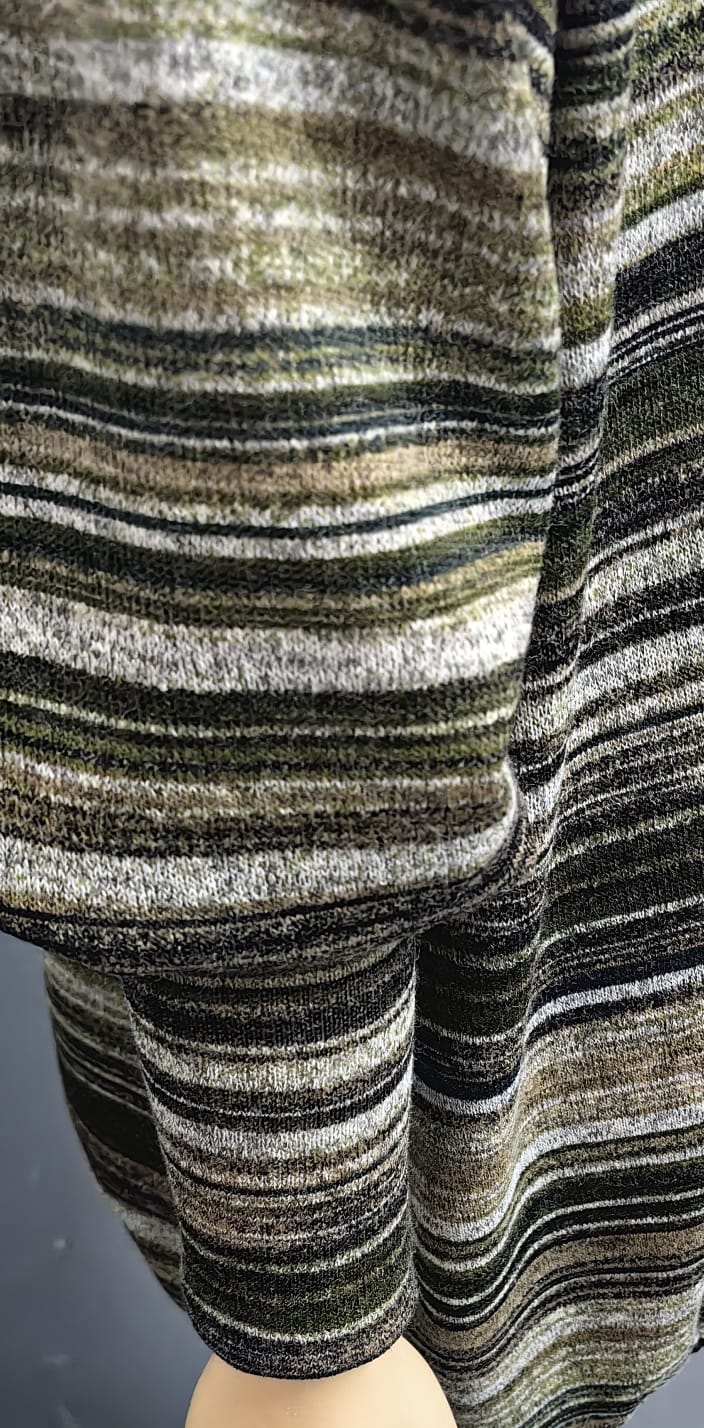EarthTone Bubble Sleeve Sweater