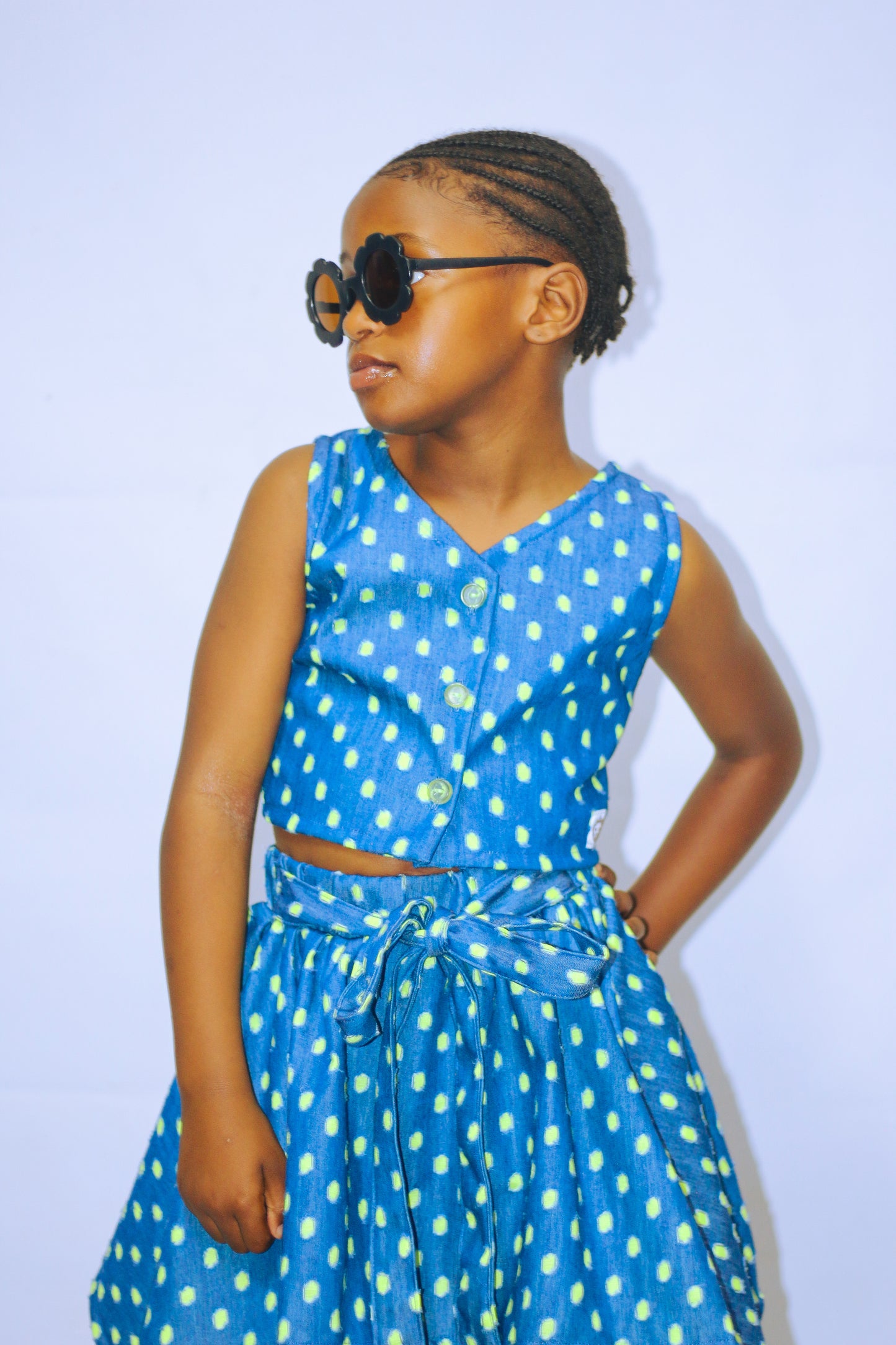 Girls' Denim Two-Piece