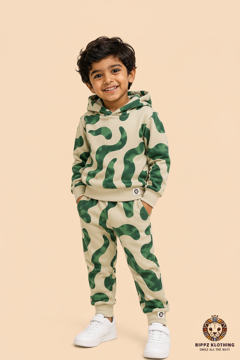 Abstract Camo Tracksuit Portrait