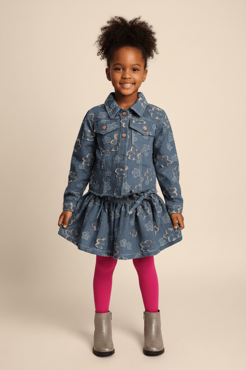 Girls Floral Set Front Extended