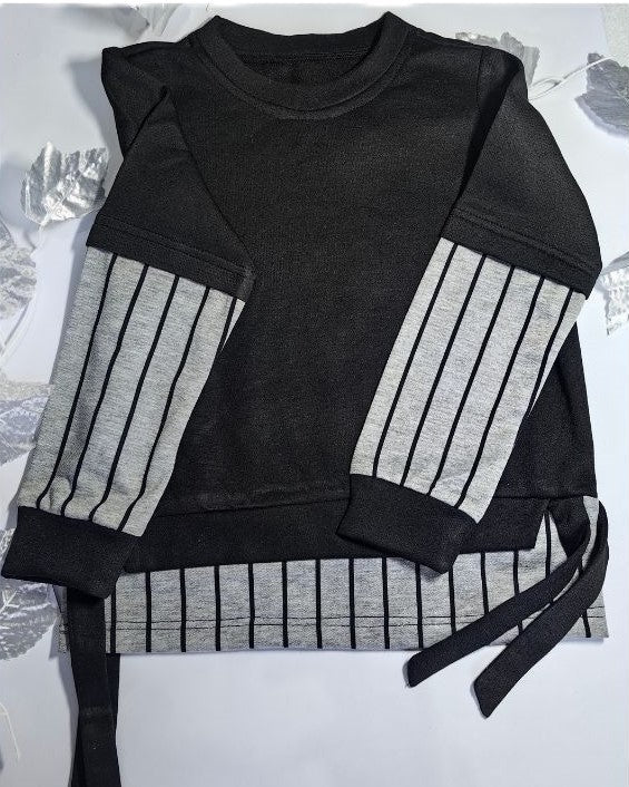 Stripe Design Black Tracksuit