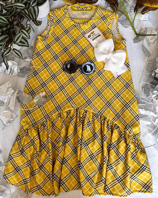 Sleeveless Fun Yellow Dress