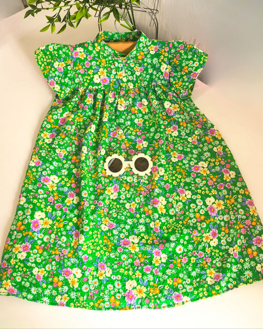 Green Floral Summer Dress