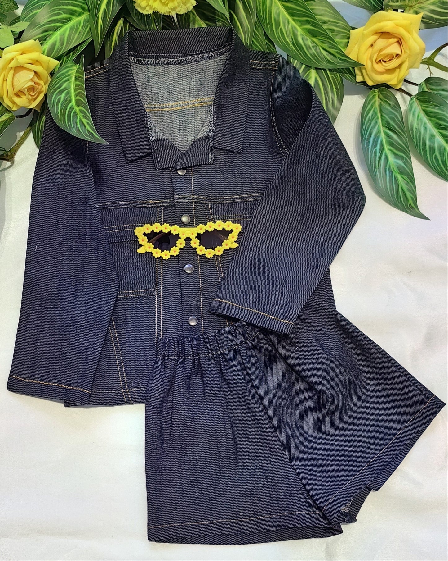 Girls Elegant Jean Suit