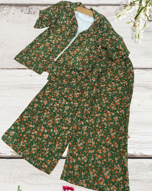 Girls Floral Palazzo Set