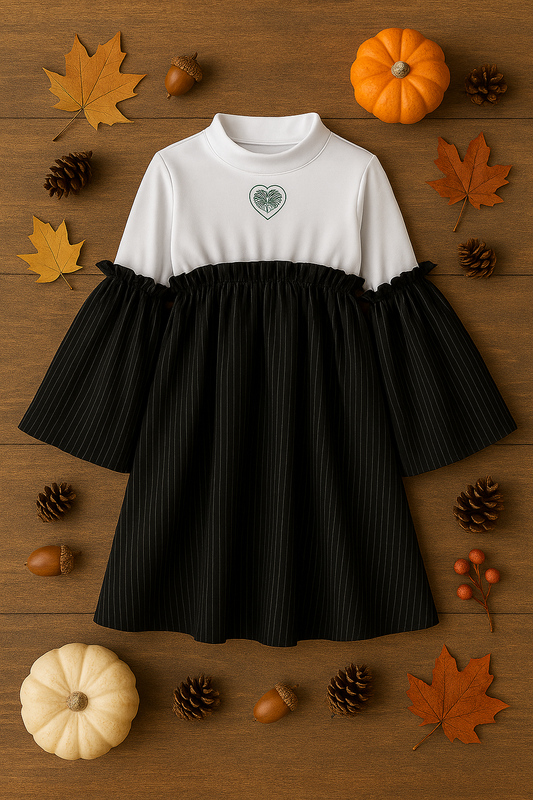 Forest Emblem Bell-Sleeve Dress