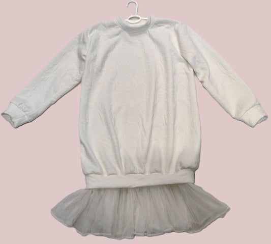 “Frosted Petals” Sweater Dress