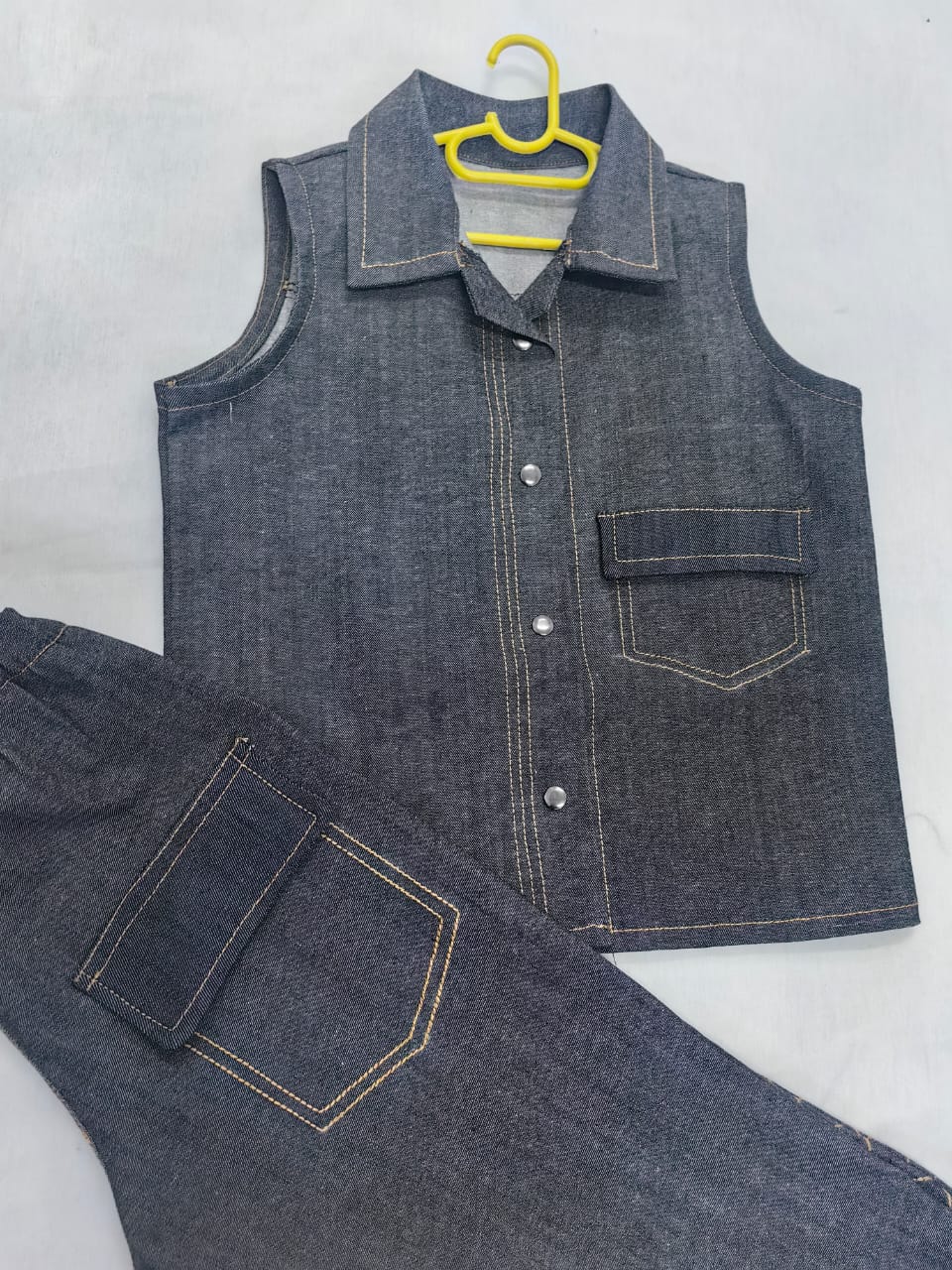 “Urban Scout” Sleeveless Denim Set