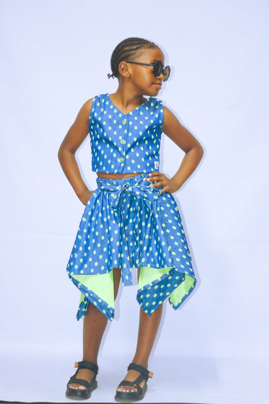 Girls' Denim Two-Piece