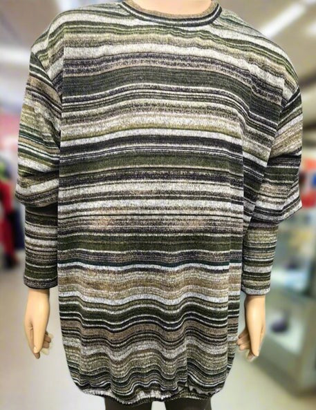 EarthTone Bubble Sleeve Sweater