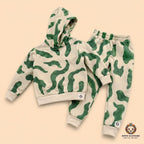 Boys Abstract Camo Fleece Tracksuit Set