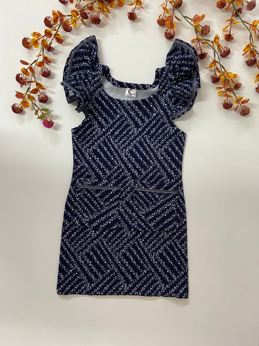 Navy Textured Dress