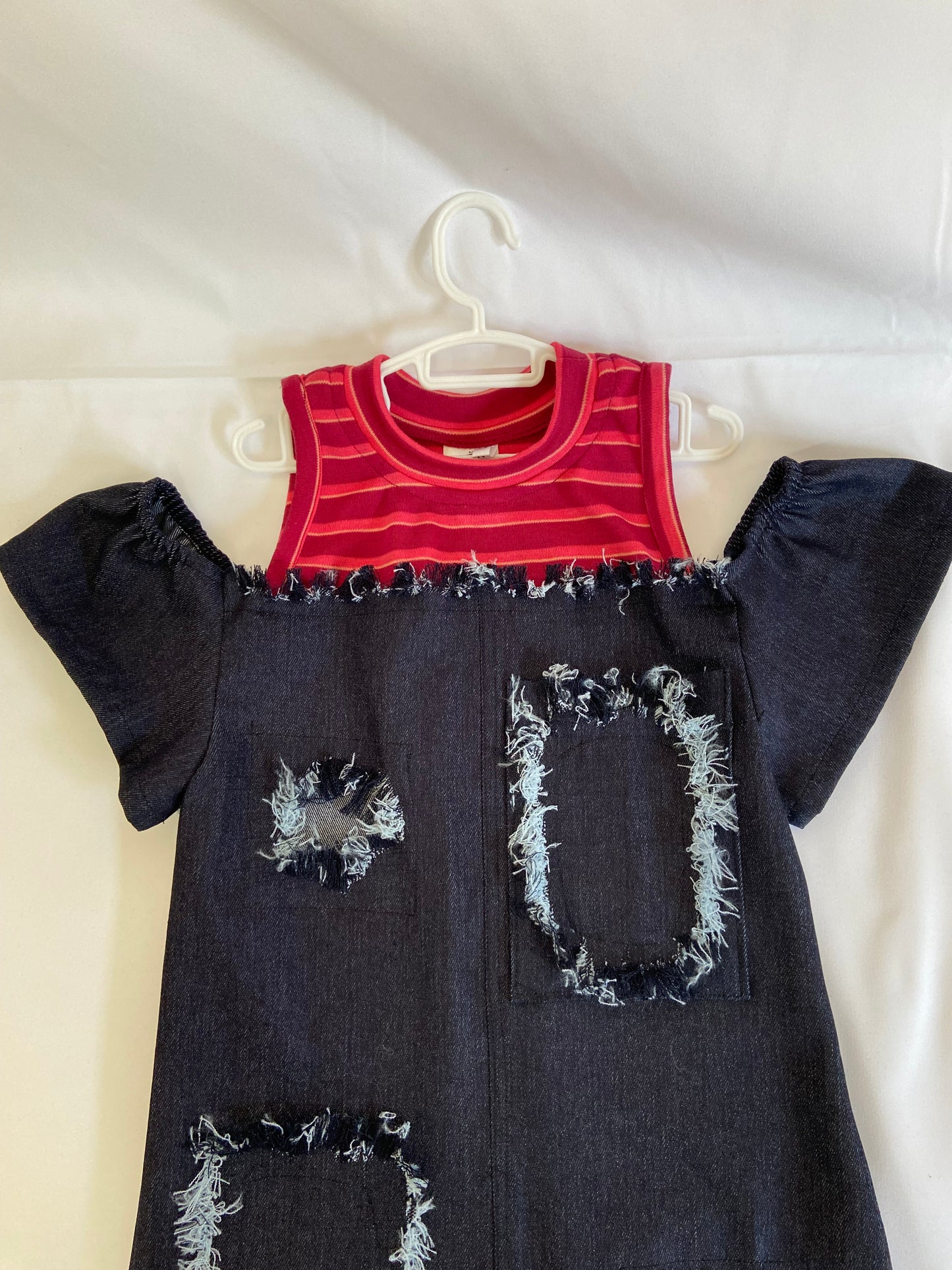 Girls' Denim Patch Dress
