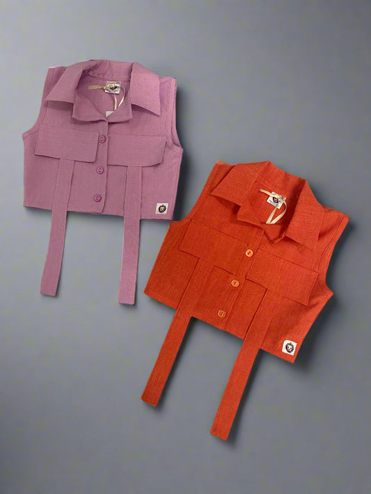 Girls'- Cropped Shirt