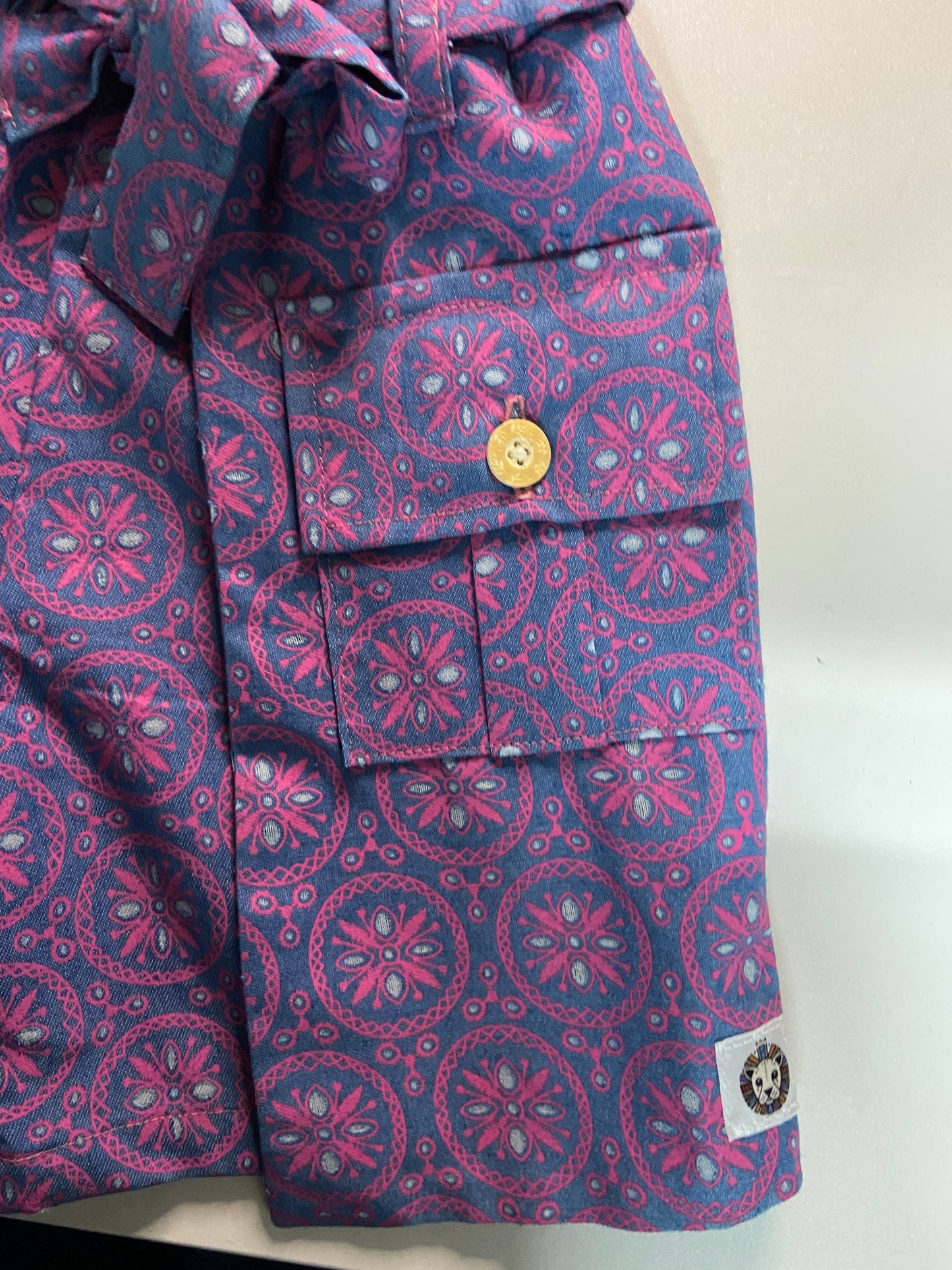 Purple Print Denim Set