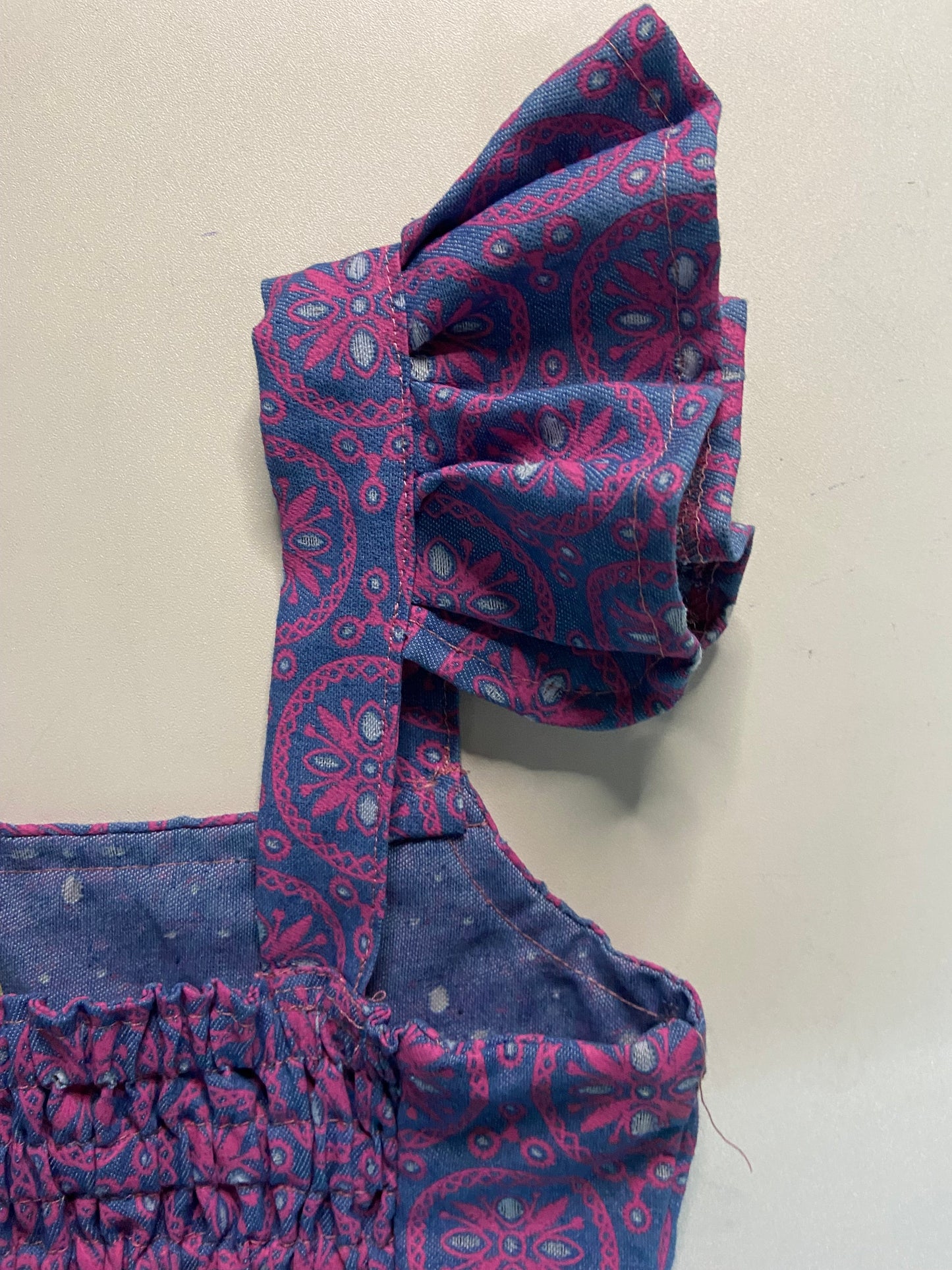 Purple Print Denim Set