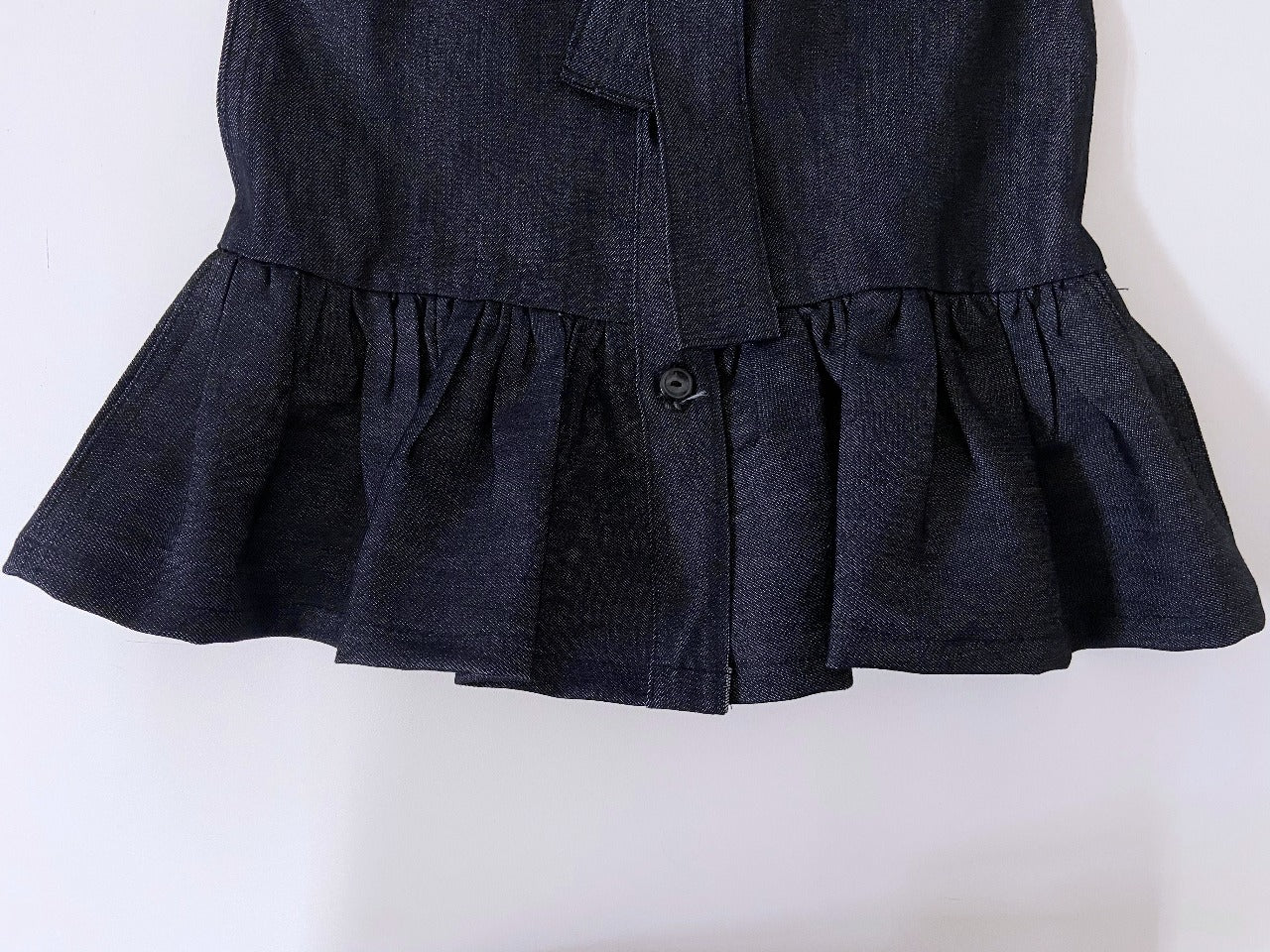 Girls’ Sleeveless Denim Shirt Dress with Belt – Dark Wash