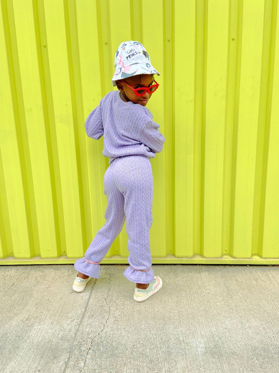 Lilac Knitted outfit set