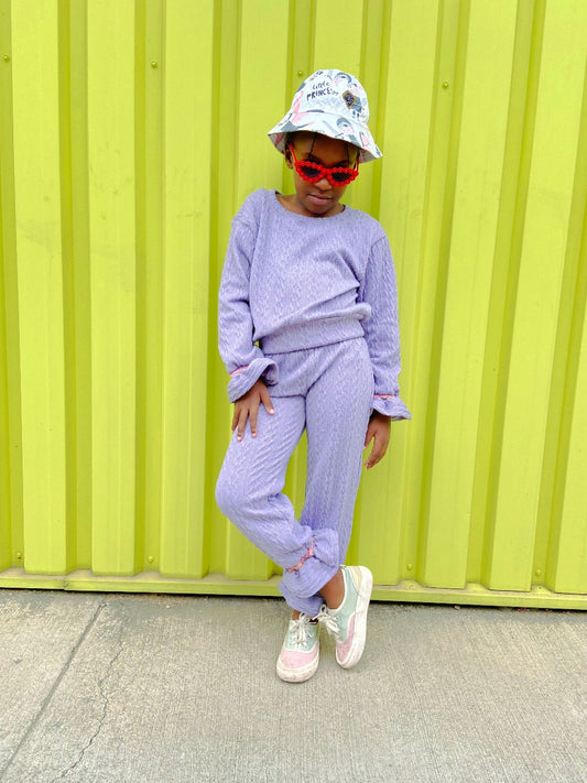 Lilac Knitted outfit set