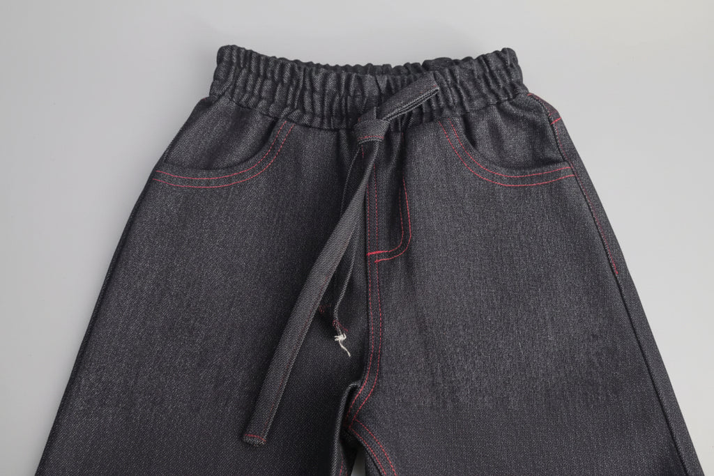 Girls Dark Pink Stripe & Black Ribbed Set – Effortlessly Cool, Every Single Day