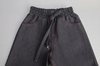 Girls Dark Pink Stripe & Black Ribbed Set – Effortlessly Cool, Every Single Day