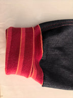 Girls Dark Pink Stripe & Black Ribbed Set – Effortlessly Cool, Every Single Day
