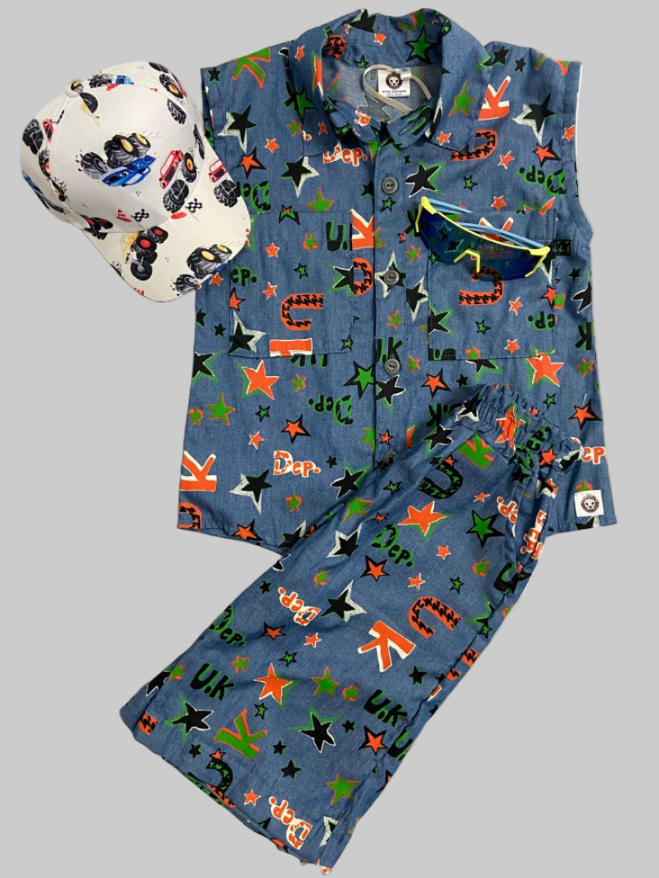 Boys’ Star & Letter Print Two-Piece Set