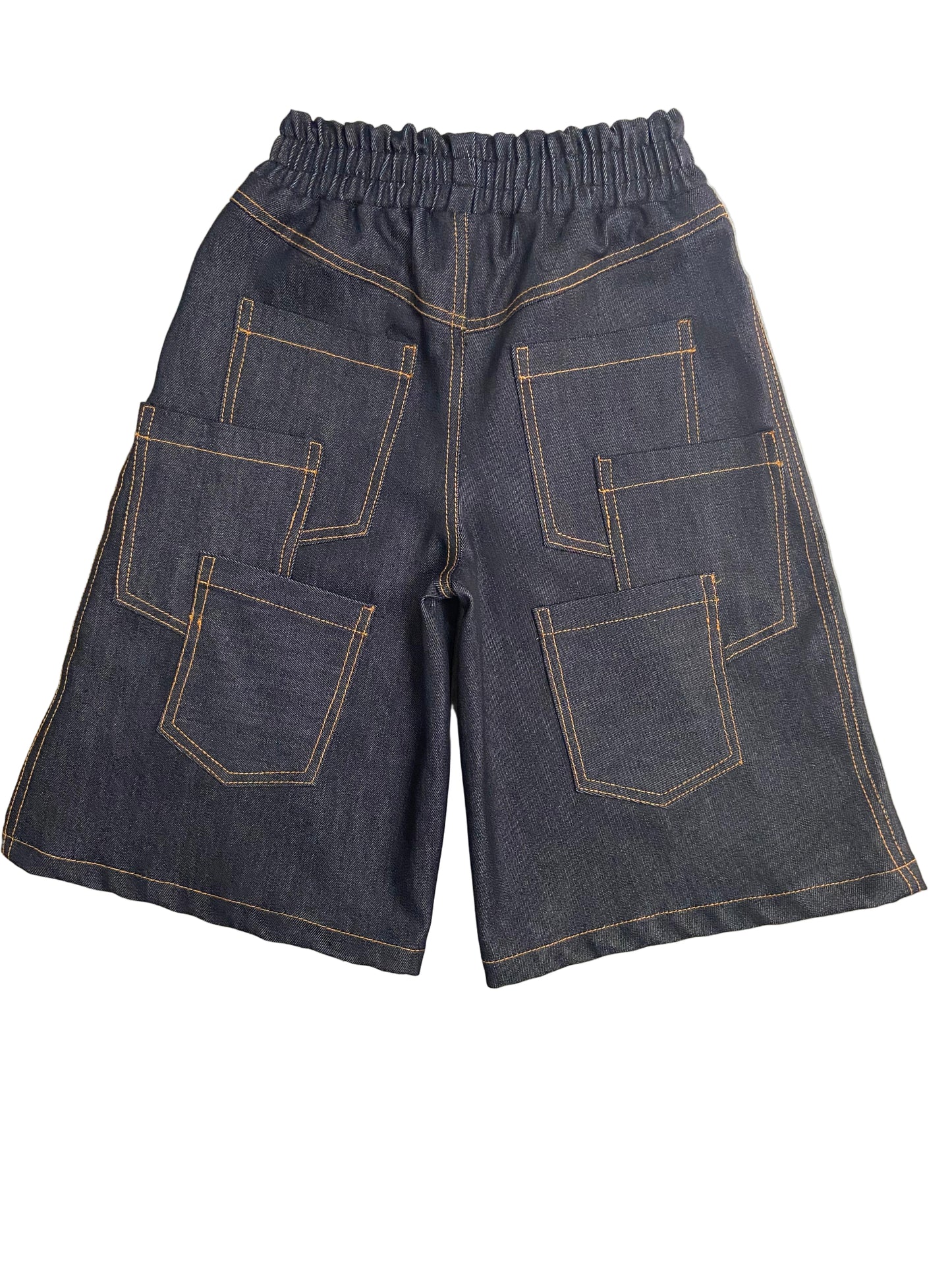 Multi-Pockets Denim Shorts