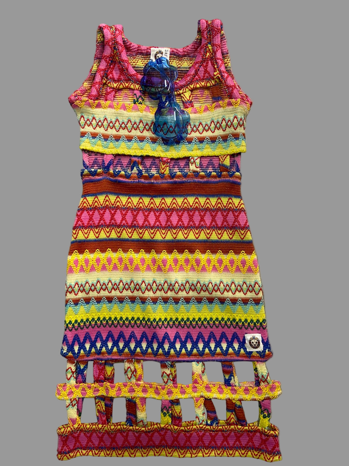 Rainbow Boho Knit Dress