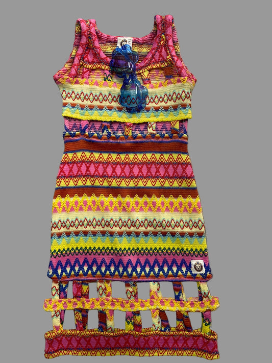 Rainbow Boho Knit Dress