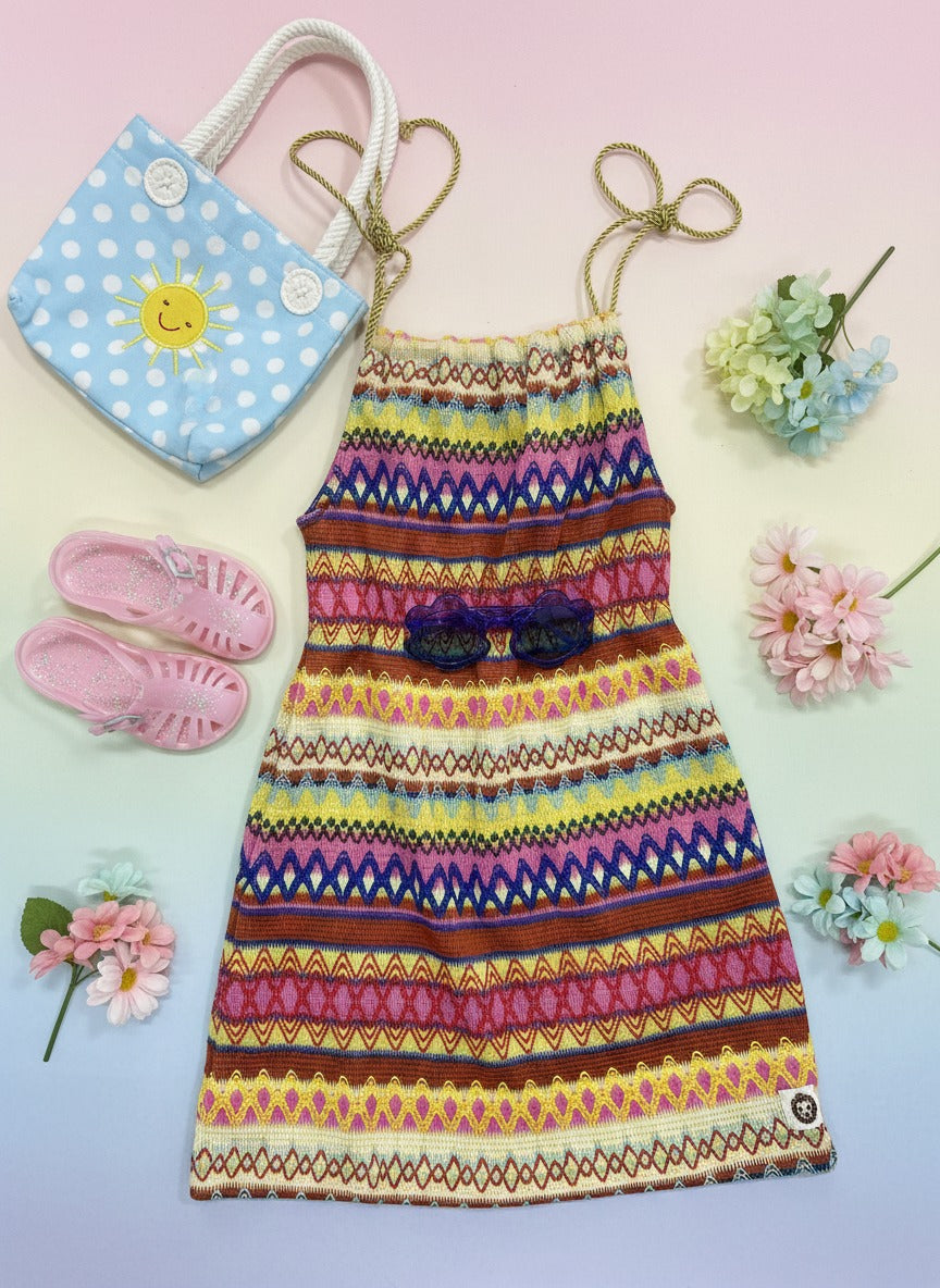Rainbow Boho String Dress