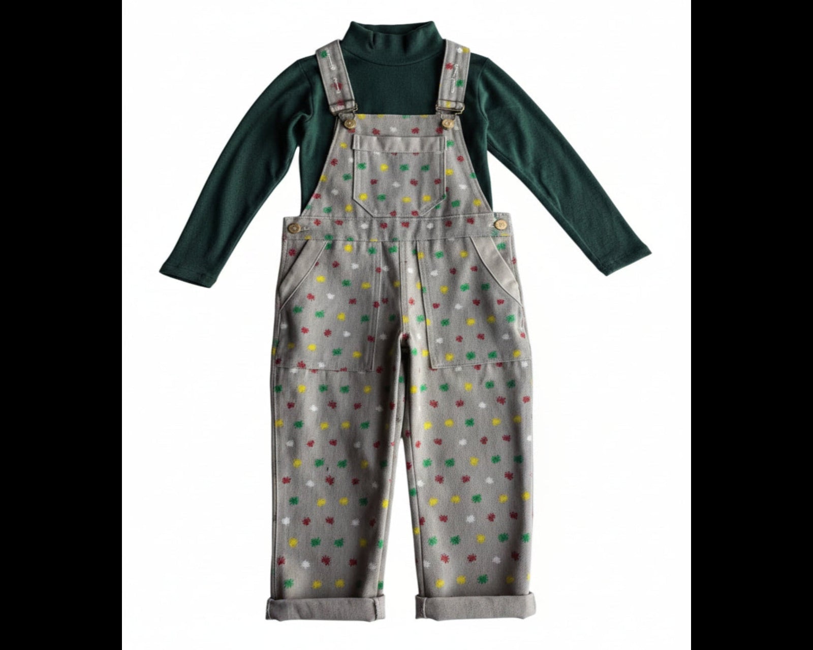 Unisex Dungaree Multicolor Dots