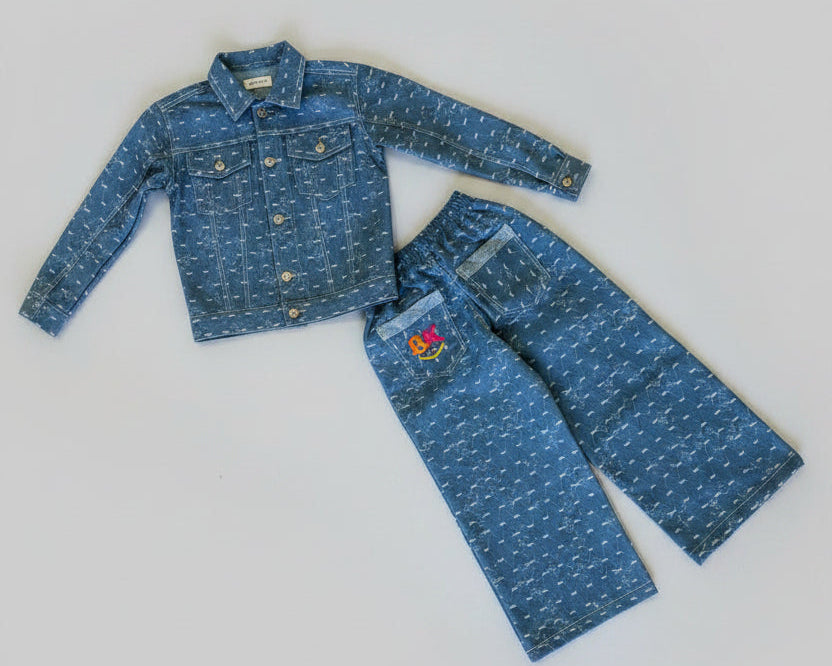 Boys Blue Monogram Denim Set – Dripped in Detail