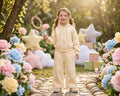 Cream Kids Tracksuit Set – Hoodie & Flare Pants
