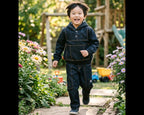 Boys Kids’ Denim Hoodie Set – 2-Piece Outfit