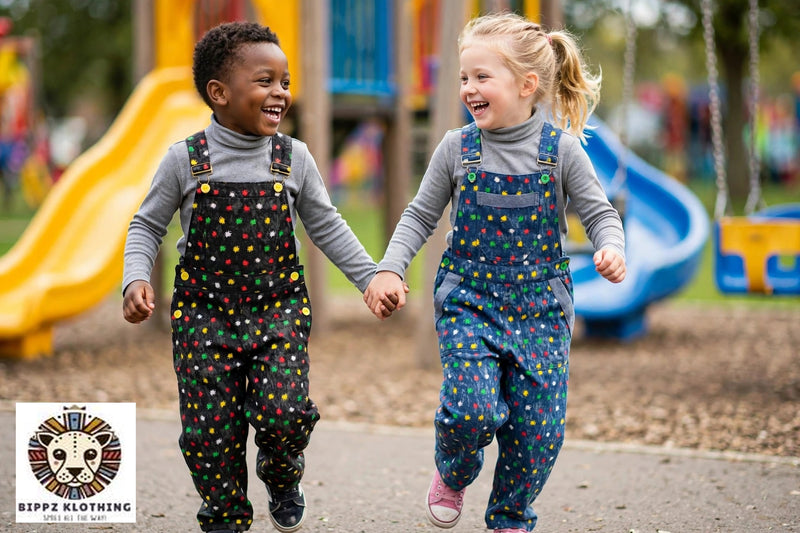 Unisex Dungaree Multicolor Dots