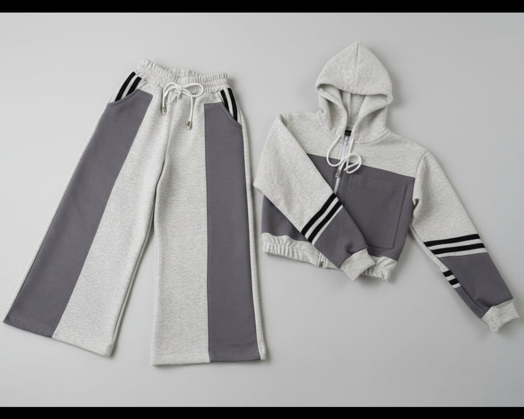 Girls Grey Baggy Tracksuit Set – The Vibe Is Immaculate