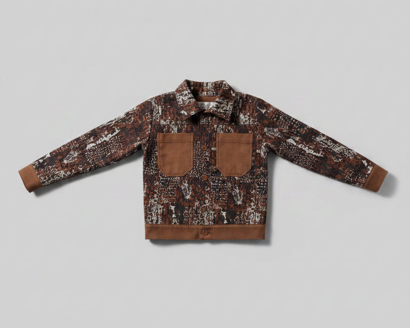 Boys Brown Print Shirt & Cargo Set – Little Man, Big Drip