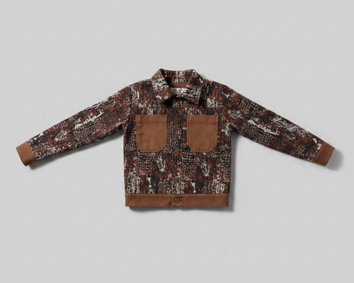 Boys Brown Print Shirt & Cargo Set – Little Man, Big Drip