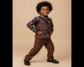 Boys Brown Print Shirt & Cargo Set – Little Man, Big Drip
