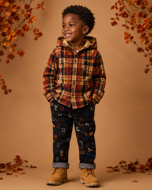 Boys Cozy Cabin Check Jacket - Bippz Klothing
